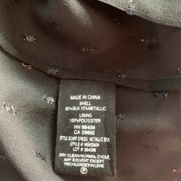 THEORY Black Metallic Silk Scarf Dress 4 - Picture 8 of 8